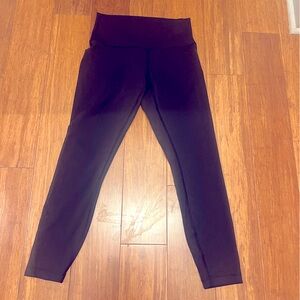 Lululemon Black Wunder Train High Rise Tight 25” Black Size 8
